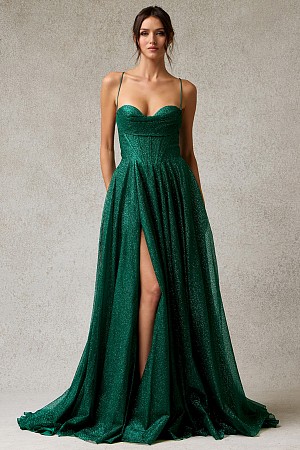 Spaghetti Straps Metallic A Li ...